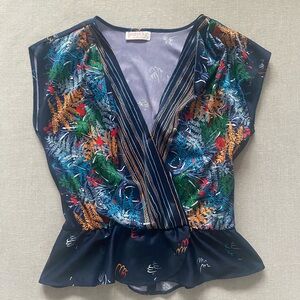 Frederick’s of Hollywood vintage floral top.